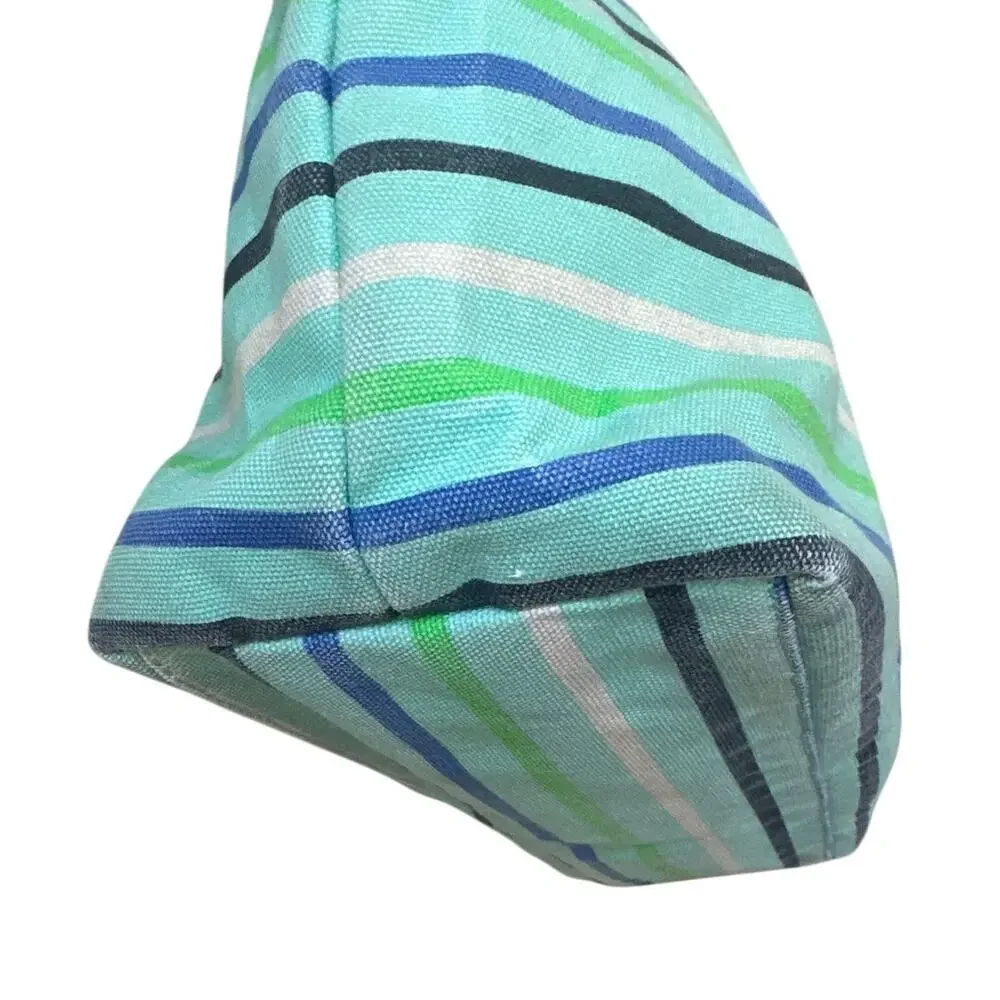 Tory Burch Stacked T Striped‎ Canvas Tote Bag